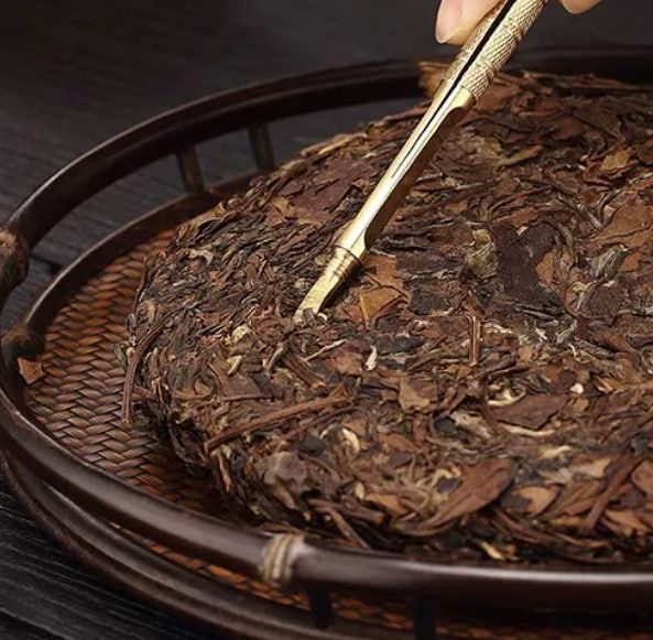 Tea ceremony tongs gold