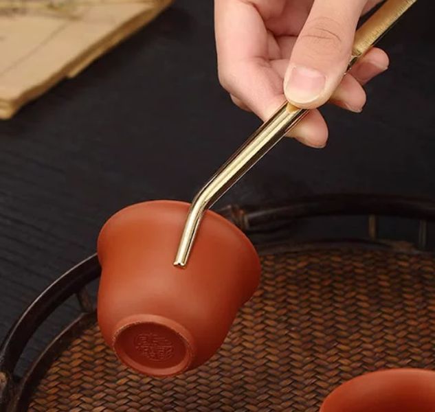 Tea ceremony tongs gold