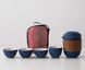 Travel set ceramics blue