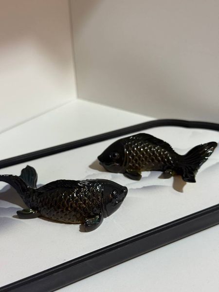 Tea figurines Fish, green